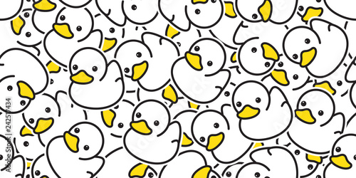 duck seamless pattern vector rubber ducky isolated cartoon illustration bird bath shower repeat wallpaper tile background gift wrap paper white