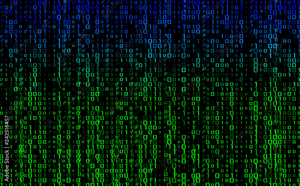 Stream binary matrix code on screen. computer matrix numbers. The concept  of coding, crypto exchange, hacking or mining cryptocurrency in bitcoins.  Stock Vector | Adobe Stock