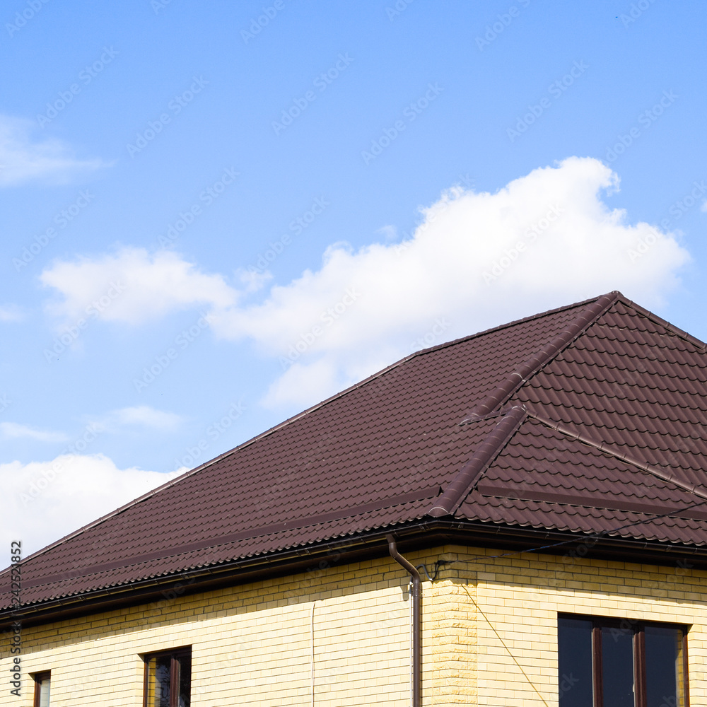 Decorative metal on the roof of the house.