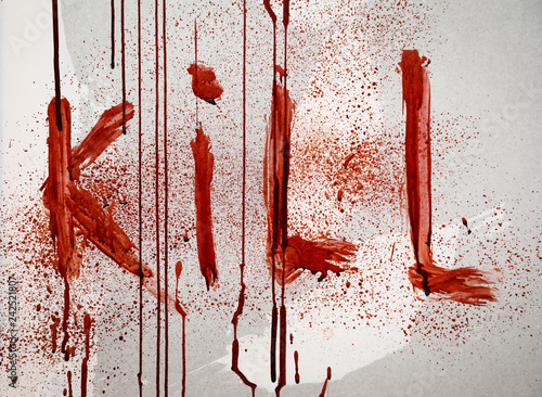 Word KILL written in blood ...