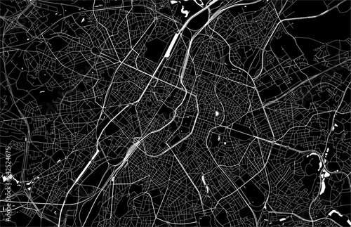 map of the city of Brussels, Belgium