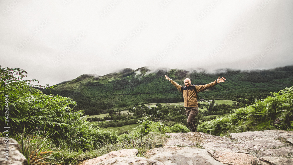Obraz premium Góral piesze wycieczki Ben Nevis w Szkocji
