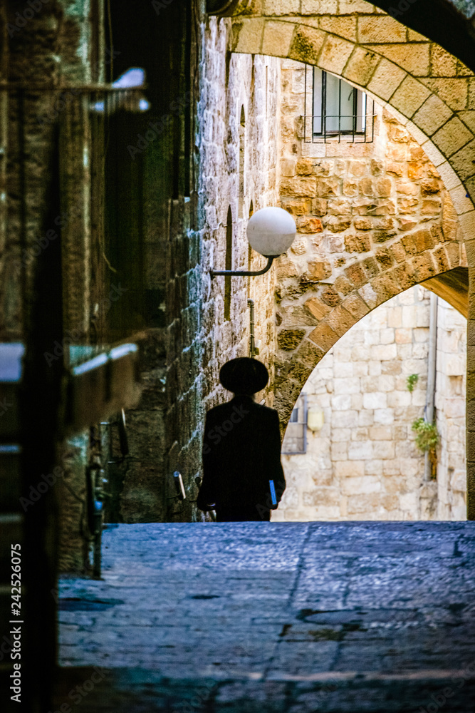 Jew walkin in Jerusalem