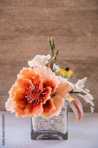 Small bouquet of flowers.