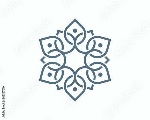 Connected Leaf Yoga Illustration