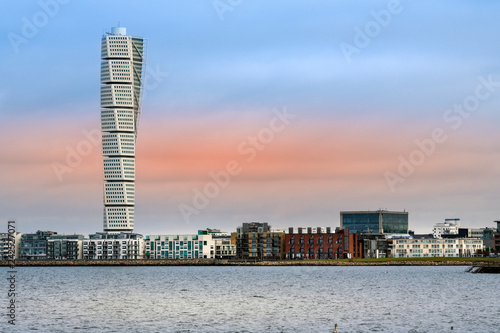 Turning Torso Building in West Harbour area of Malmo photo