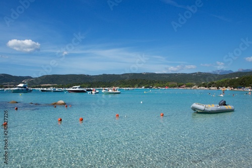 The famous beach of Palombaggia in Corsica