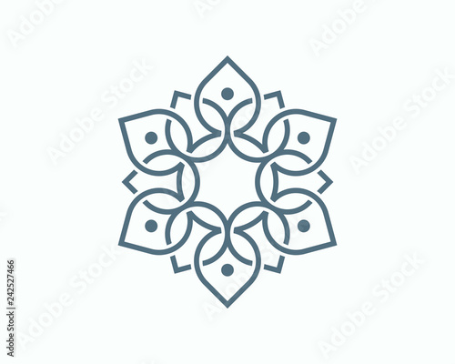 Connected Leaf Yoga Illustration