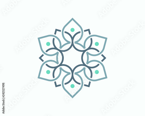 Connected Leaf Yoga Illustration