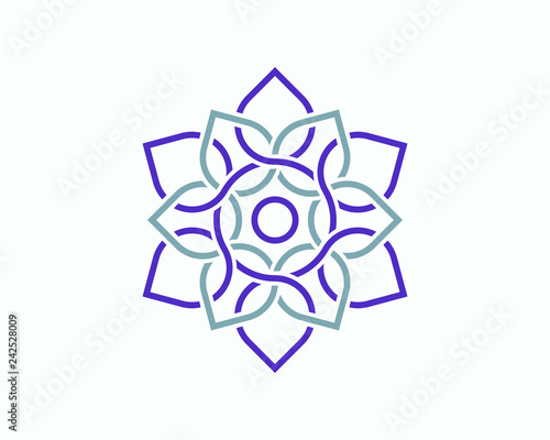 Connected Leaf Yoga Illustration