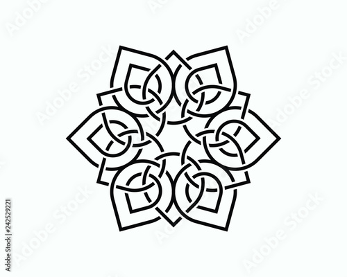 Connected Leaf Yoga Illustration