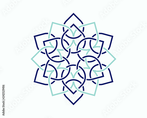 Connected Leaf Yoga Illustration