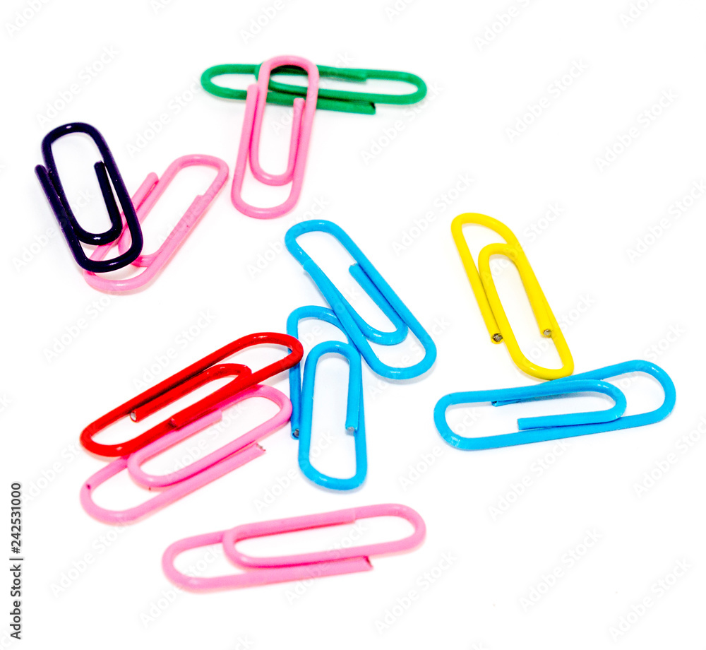 paper clips on a white background, isolate, for designers paper clips on a white background, isolate, for designers