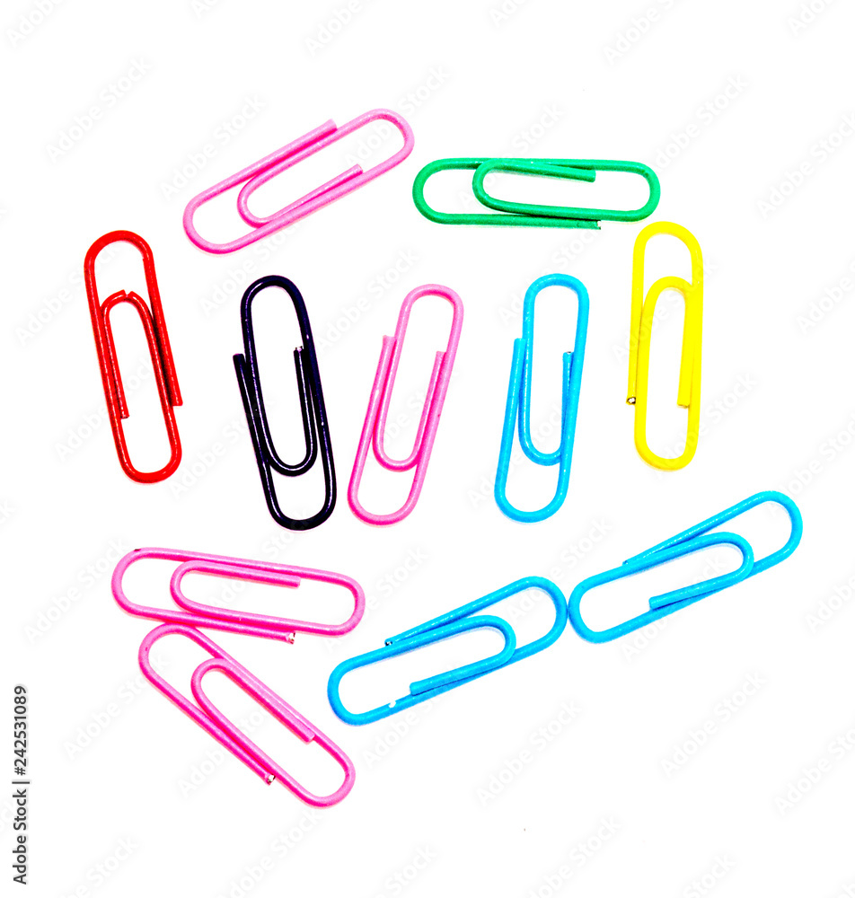 paper clips on a white background, isolate, for designers paper clips on a white background, isolate, for designers
