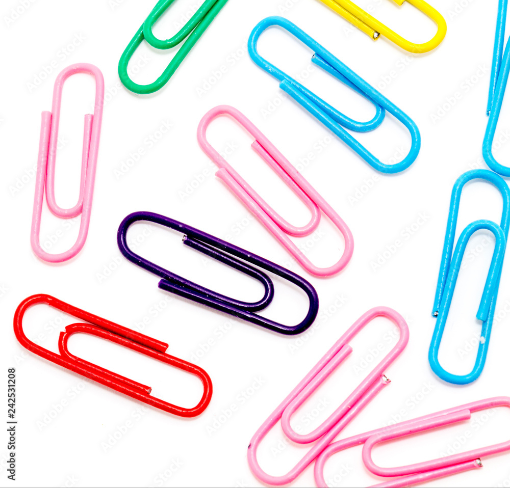 paper clips on a white background, isolate, for designers paper clips on a white background, isolate, for designers