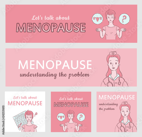 Menopause banners collection