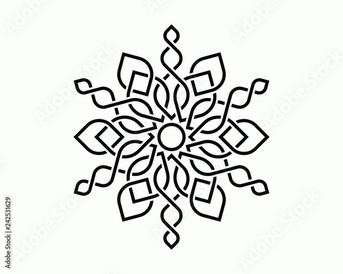 Connected Leaf Yoga Illustration