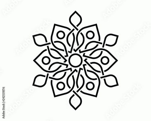 Connected Leaf Yoga Illustration