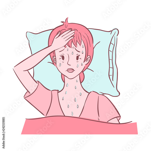 Woman experienced night sweats