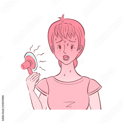 Woman experienced hot flashes