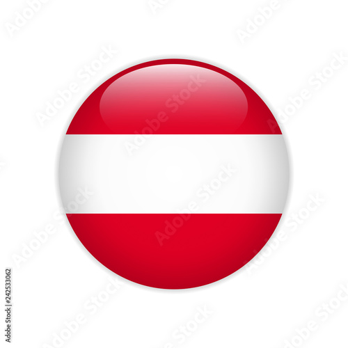 Austria flag on button