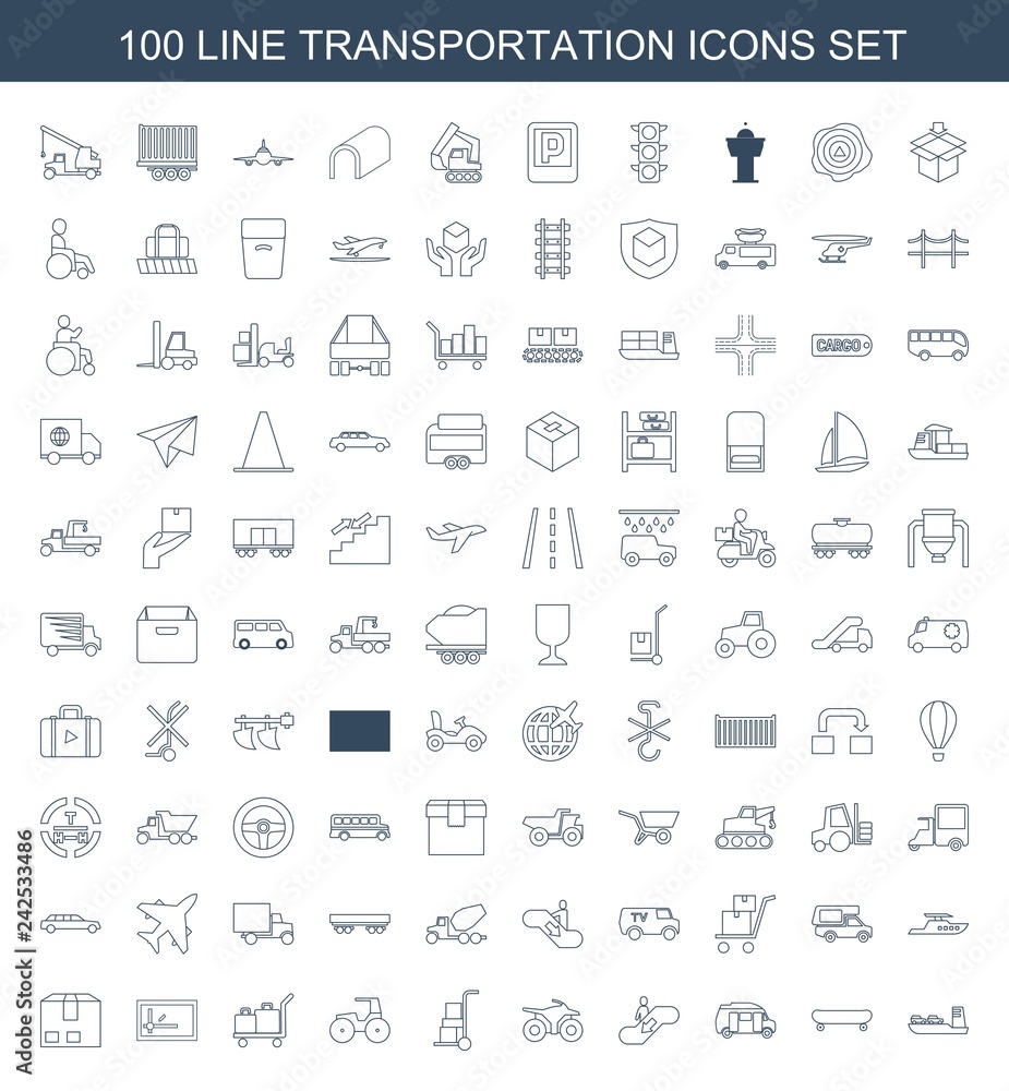 100 transportation icons 100 transportation icons
