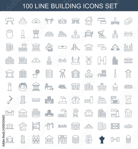 100 building icons
