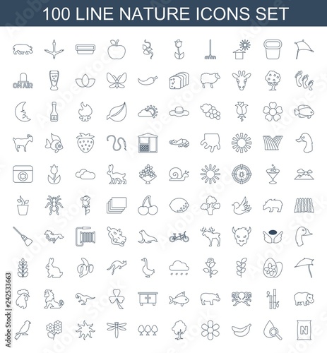 100 nature icons