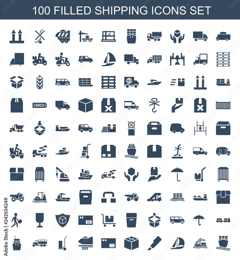 100 shipping icons 100 shipping icons