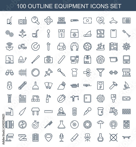 100 equipment icons
