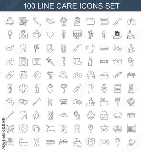 100 care icons