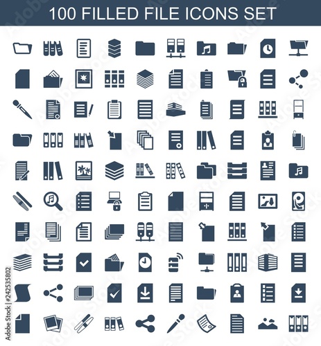100 file icons