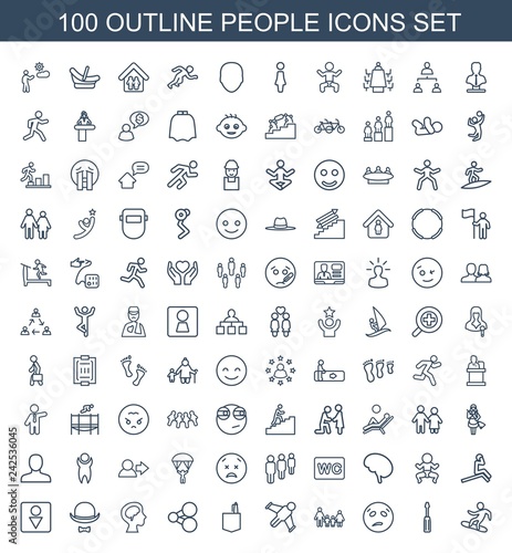 100 people icons