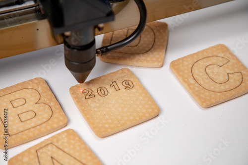 Industrial laser engraving number