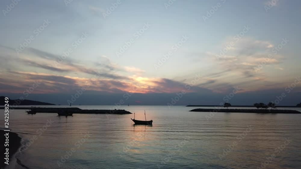 Hyperlapse of sunrise sea beach in the morning at Huay Yang, Prachuap Khiri Khan, Thailand Hyperlapse of sunrise sea beach in the morning at Huay Yang, Prachuap Khiri Khan, Thailand