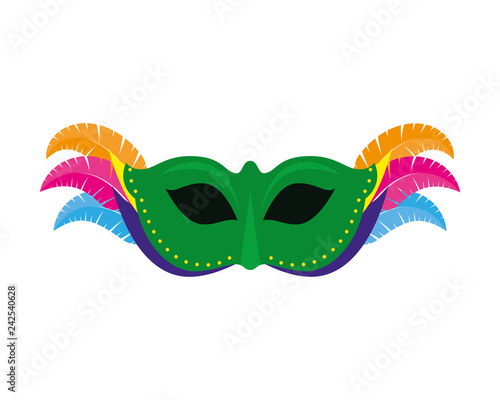 carnival mask with feathers