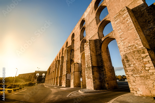 The Amoreira Aqueduct, at Elvas. Portugal photo