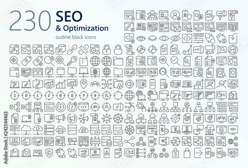SEO outline iconset 