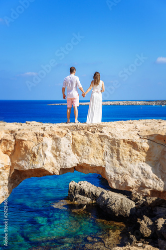young couple on the beach