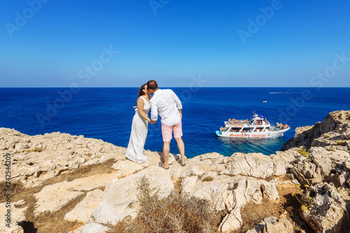 young couple on the beach