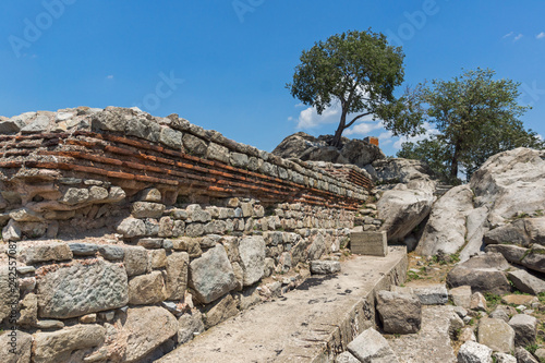 Panoramic view of city Plovdiv from Nebet Tepe hill, Bulgaria