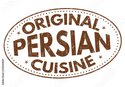 Original persian cuisine sign or stamp