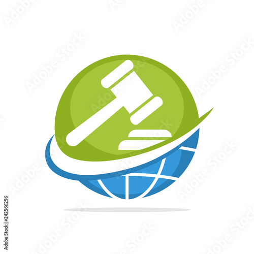 Vector illustration icon with the concept of managing global auction services