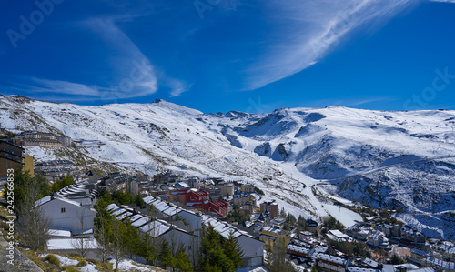 Sierra Nevada village ski resort Granada