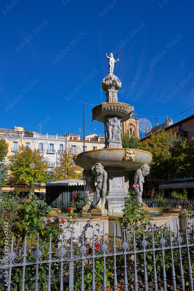 Bib Rambla fountain of Giants in Granada