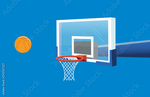 Basketball with board