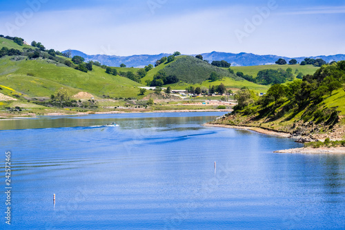 Sunny day at Calero reservoir, Calero county park, Santa Clara county, south San Francisco bay area, California photo