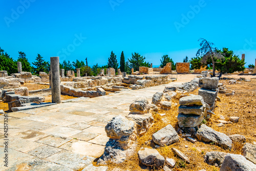 Ruins at compound of the temple of Apollo Hylates on Cyprus photo