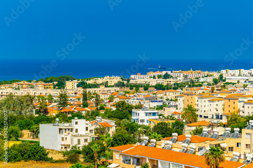 Aerial view of Paphos, Cyprus photo