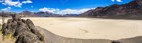 Panoramic view of the Racetrack Playa taken from the Grandstand  Death Valley National Park  California